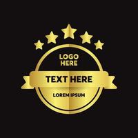 luxe kenteken. gouden insigne. vintage badge voor label, logo, kwaliteit, product, certificaat vector