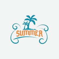 vintage zomerbadge. retro zomer-logo. zomer logo. vector