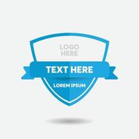 moderne badge voor logo, certificaat, kwaliteit, label met blauwe kleur vector