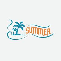 vintage zomerbadge. retro zomer-logo. zomer logo. vector