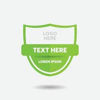 elegante badge met groene kleur vector