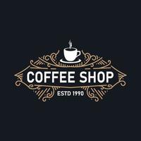 koffie-logo. vintage retro koffie vector logo.