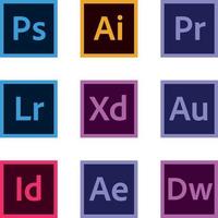 oude adobe-pictogrammen vector