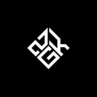 zgk brief logo ontwerp op zwarte achtergrond. zgk creatieve initialen brief logo concept. zgk brief ontwerp. vector
