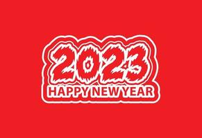 gelukkig nieuwjaar 2023 logo, banner, t-shirt ontwerpsjabloon vector