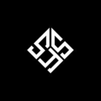 sys brief logo ontwerp op zwarte achtergrond. sys creatieve initialen brief logo concept. sys brief ontwerp. vector