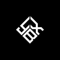 ybx brief logo ontwerp op zwarte achtergrond. ybx creatieve initialen brief logo concept. ybx-briefontwerp. vector