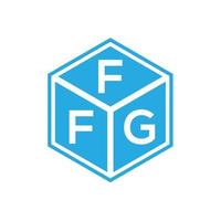 ffg brief logo ontwerp op zwarte achtergrond. ffg creatieve initialen brief logo concept. ffg brief ontwerp. vector