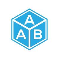 aab brief logo ontwerp op zwarte achtergrond. aab creatieve initialen brief logo concept. aab brief ontwerp. vector