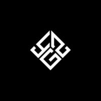 ygz brief logo ontwerp op zwarte achtergrond. ygz creatieve initialen brief logo concept. ygz-briefontwerp. vector
