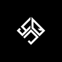 yjq brief logo ontwerp op zwarte achtergrond. yjq creatieve initialen brief logo concept. yjq-briefontwerp. vector
