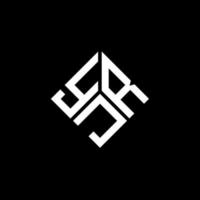 yjr brief logo ontwerp op zwarte achtergrond. yjr creatieve initialen brief logo concept. yjr brief ontwerp. vector