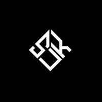 suk brief logo ontwerp op zwarte achtergrond. suk creatieve initialen brief logo concept. suk brief ontwerp. vector