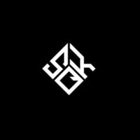 sqk brief logo ontwerp op zwarte achtergrond. sqk creatieve initialen brief logo concept. sqk brief ontwerp. vector