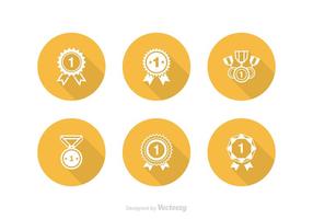 Gratis Eerste Plaats Lint Vector Icon Set