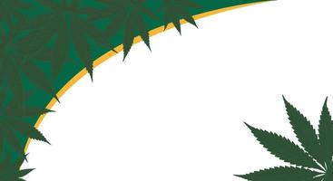 cannabistherapie, medische achtergrond met cannabis, marihuanabladeren. ruimte kopiëren. vector illustratie