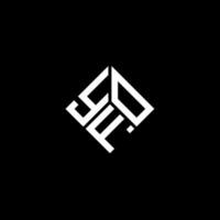 yfo brief logo ontwerp op zwarte achtergrond. yfo creatieve initialen brief logo concept. yfo-briefontwerp. vector
