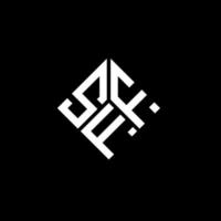 sff brief logo ontwerp op zwarte achtergrond. sff creatieve initialen brief logo concept. sff brief ontwerp. vector
