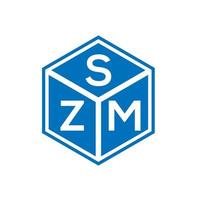 szm brief logo ontwerp op zwarte achtergrond. szm creatieve initialen brief logo concept. szm brief ontwerp. vector