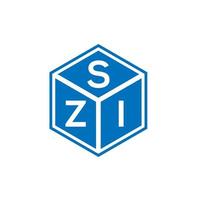 szi brief logo ontwerp op zwarte achtergrond. szi creatieve initialen brief logo concept. szi brief ontwerp. vector