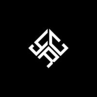 yrc brief logo ontwerp op zwarte achtergrond. yrc creatieve initialen brief logo concept. yrc brief ontwerp. vector
