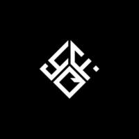 yqf brief logo ontwerp op zwarte achtergrond. yqf creatieve initialen brief logo concept. yqf brief ontwerp. vector