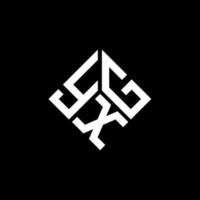 yxg brief logo ontwerp op zwarte achtergrond. yxg creatieve initialen brief logo concept. yxg-briefontwerp. vector