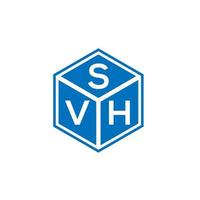 SVh brief logo ontwerp op zwarte achtergrond. svh creatieve initialen brief logo concept. svh brief ontwerp. vector