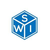 swi brief logo ontwerp op zwarte achtergrond. swi creatieve initialen brief logo concept. swi brief ontwerp. vector