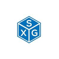 sxg brief logo ontwerp op zwarte achtergrond. sxg creatieve initialen brief logo concept. sxg brief ontwerp. vector