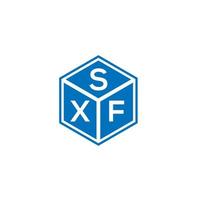 sxf brief logo ontwerp op zwarte achtergrond. sxf creatieve initialen brief logo concept. sxf-briefontwerp. vector