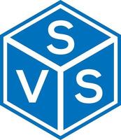 Svs brief logo ontwerp op zwarte achtergrond. svs creatieve initialen brief logo concept. svs-briefontwerp. vector
