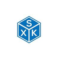 sxk brief logo ontwerp op zwarte achtergrond. sxk creatieve initialen brief logo concept. sxk brief ontwerp. vector