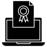 online certificaat dat gemakkelijk kan worden gewijzigd of bewerkt vector