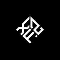 xfz brief logo ontwerp op zwarte achtergrond. xfz creatieve initialen brief logo concept. xfz brief ontwerp. vector