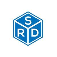 SRD brief logo ontwerp op zwarte achtergrond. srd creatieve initialen brief logo concept. srd-briefontwerp. vector