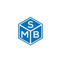 smb brief logo ontwerp op zwarte achtergrond. smb creatieve initialen brief logo concept. smb brief ontwerp. vector