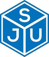 Sju brief logo ontwerp op zwarte achtergrond. sju creatieve initialen brief logo concept. sju-briefontwerp. vector