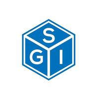 sgi brief logo ontwerp op zwarte achtergrond. sgi creatieve initialen brief logo concept. sgi-briefontwerp. vector