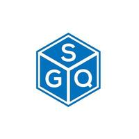 sgq brief logo ontwerp op zwarte achtergrond. sgq creatieve initialen brief logo concept. sgq-briefontwerp. vector