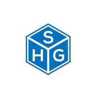 shg brief logo ontwerp op zwarte achtergrond. shg creatieve initialen brief logo concept. shg-briefontwerp. vector