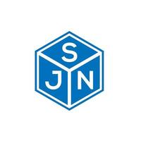 sjn brief logo ontwerp op zwarte achtergrond. sjn creatieve initialen brief logo concept. sjn brief ontwerp. vector