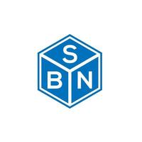 SBN brief logo ontwerp op zwarte achtergrond. sbn creatieve initialen brief logo concept. sbn-briefontwerp. vector