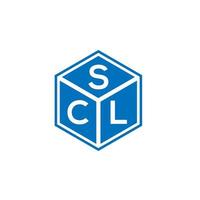 scl brief logo ontwerp op zwarte achtergrond. scl creatieve initialen brief logo concept. scl-briefontwerp. vector