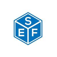 SEF brief logo ontwerp op zwarte achtergrond. sef creatieve initialen brief logo concept. sef-briefontwerp. vector