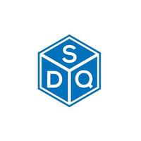 sdq brief logo ontwerp op zwarte achtergrond. sdq creatieve initialen brief logo concept. sdq-briefontwerp. vector