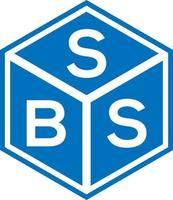 SB brief logo ontwerp op zwarte achtergrond. sbs creatieve initialen brief logo concept. sbs-briefontwerp. vector