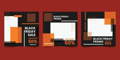 black friday campagne social media post sjablonen. vector