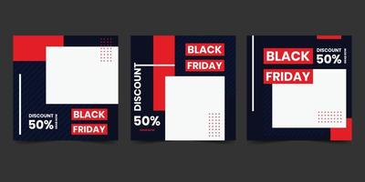 black friday campagne social media post sjablonen. vector