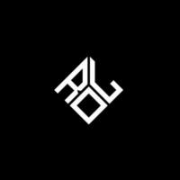 rol brief logo ontwerp op zwarte achtergrond. rol creatieve initialen brief logo concept. rol brief ontwerp. vector